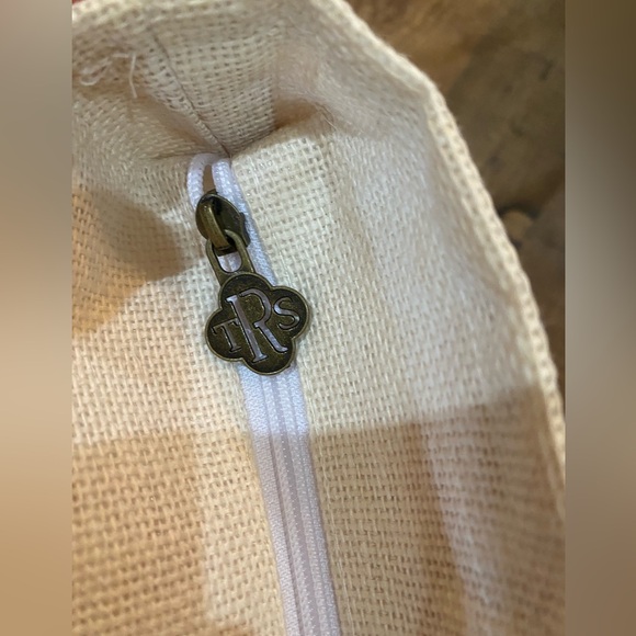 Burlap Baseball Bag, White/Red - Picture 4 of 15